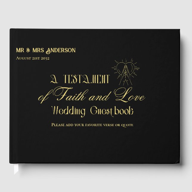 Livre d'or du Mariage biblique catholique (Recto)