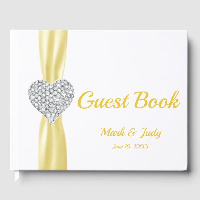 Livre d'or du Mariage du coeur du diamant jaune (Recto)
