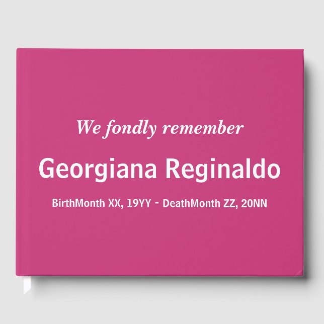 Livre d'or du Mémorial conservateur (Recto)