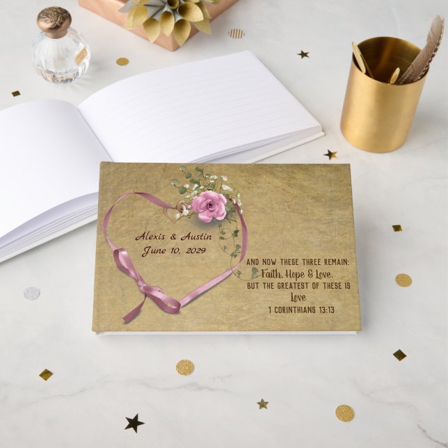 Livre d'or du Rose Mariage rose (Recto ouvert)