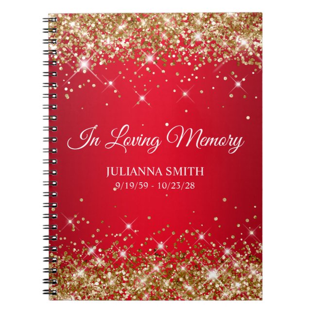 Livre d'or du service Red Memorial Parties scintil (Devant)