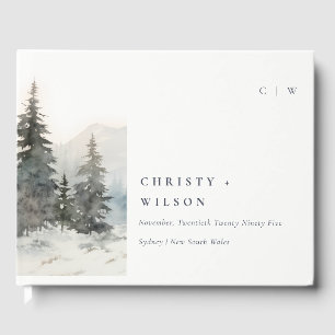 Livre D'or Dusky Winter Snow Mountain Mariage paysage