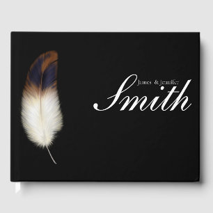 Livre D'or Eagle Feather Native American Mariage Black Party
