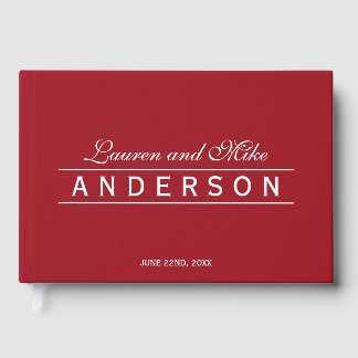 Livre D'or Editable Color Elegant Lines Couple Name Wedding