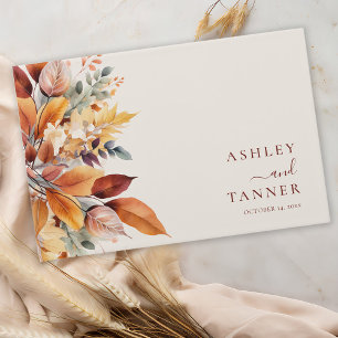 Livre D'or Élégant automne Feuilles Mariage automne