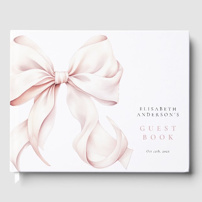 Livre D'or Élégant Baby shower de cabot rose (Recto)