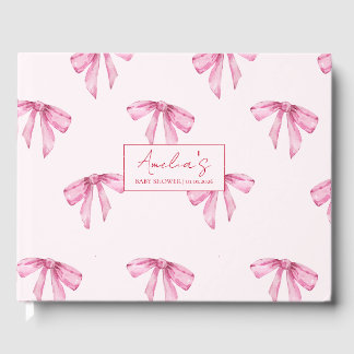 Livre D'or Élégant Baby shower de fille rose de la cou