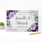 Elegant Boho Airy Floral violet et Mariage d'argen