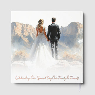 Livre D'or Élégant Boho Botanique Personnalisé Monogramme Mar