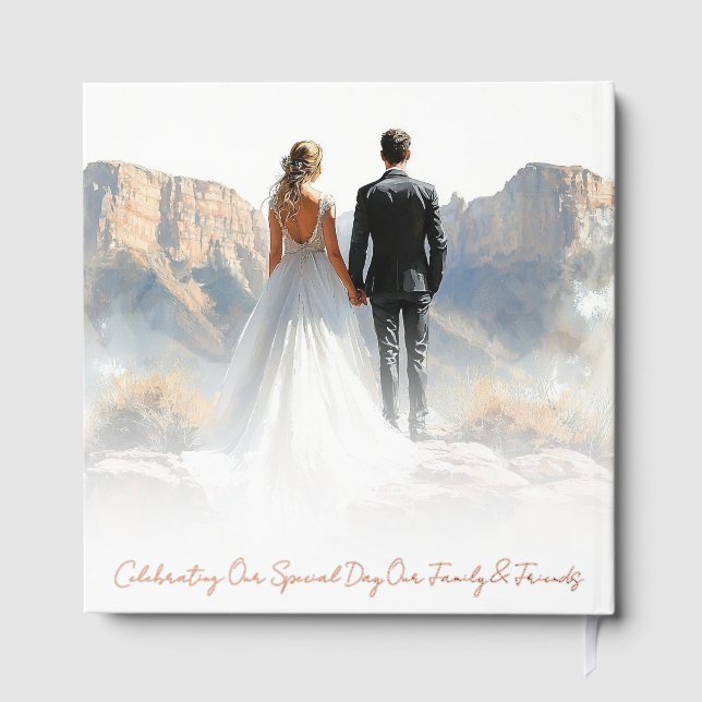 Livre D'or Élégant Boho Botanique Personnalisé Monogramme Mar (Verso)