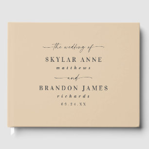 Livre D'or Elégant couleur solide Dusty Yellow Gold Mariage