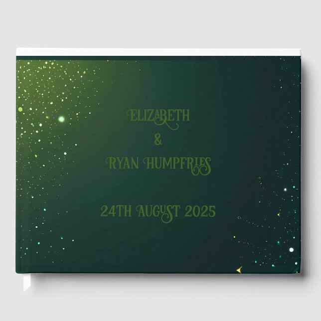 Livre D'or Elégant design d'étincelle pour le mariage invite  (Recto)