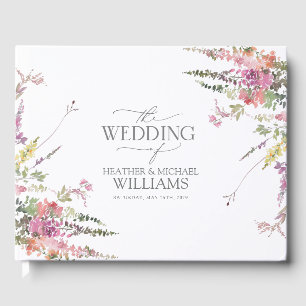 Livre D'or Élégant Fleur sauvage  Floral Mariage