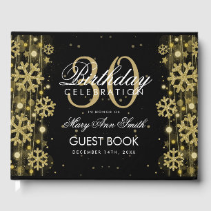 Livre D'or Elégant Gold Black 30e anniversaire Parties scinti