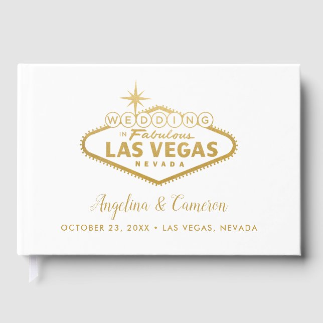 Livre D'or Elégant Gold Las Vegas Destination Mariage (Recto)