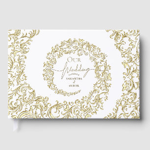 Livre D'or Elegant Gold Mariage damassé