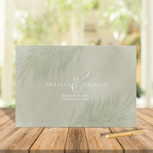 Livre D'or Elégant mariage Boho minimaliste Palm Feuilles