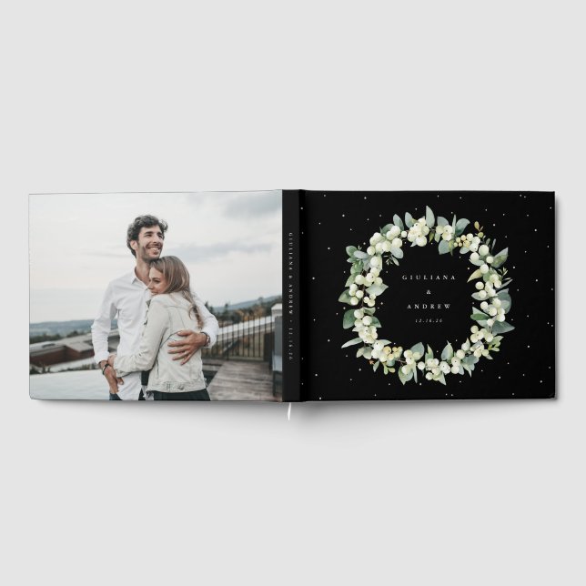 Livre D'or Elégant Mariage de courge Black Snowberry+Eucalypt (Complet)