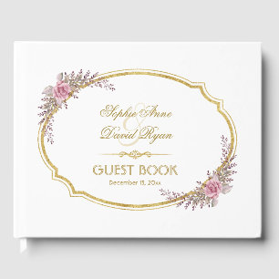 Livre D'or Élégant Mariage de trame or flush