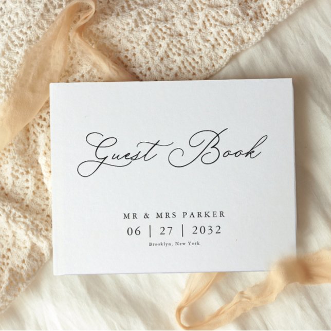 Livre D'or Élégant Mariage Écriture Calligraphique Traditionn (Créateur téléchargé)