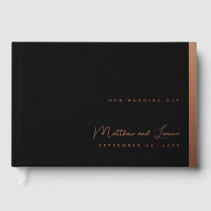 Livre D'or Élégant mariage marié et script de la pièce Bord b