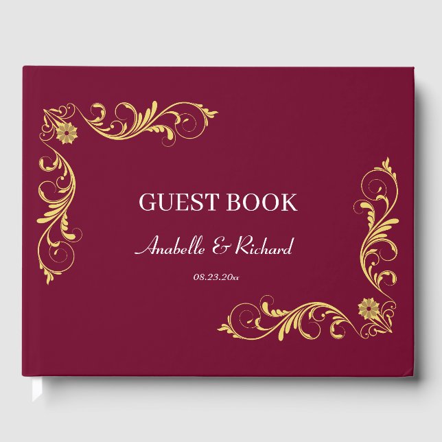Livre D'or Élégant Mariage victorien (Recto)
