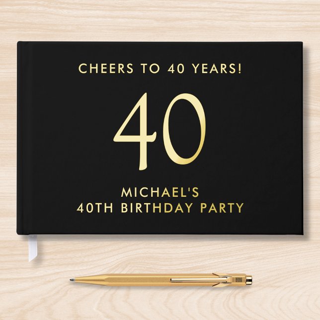 Livre D'or Elegant Mens 40th Birthday Party (Créateur téléchargé)