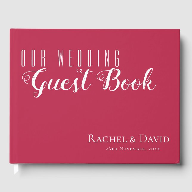 Livre D'or Élégant Minimal Ils Ont Vécu Heureusement Après Ma (Recto)