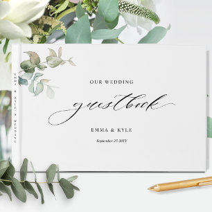 Livre D'or Élégant minimal, Mariage de verdure Eucalyptus
