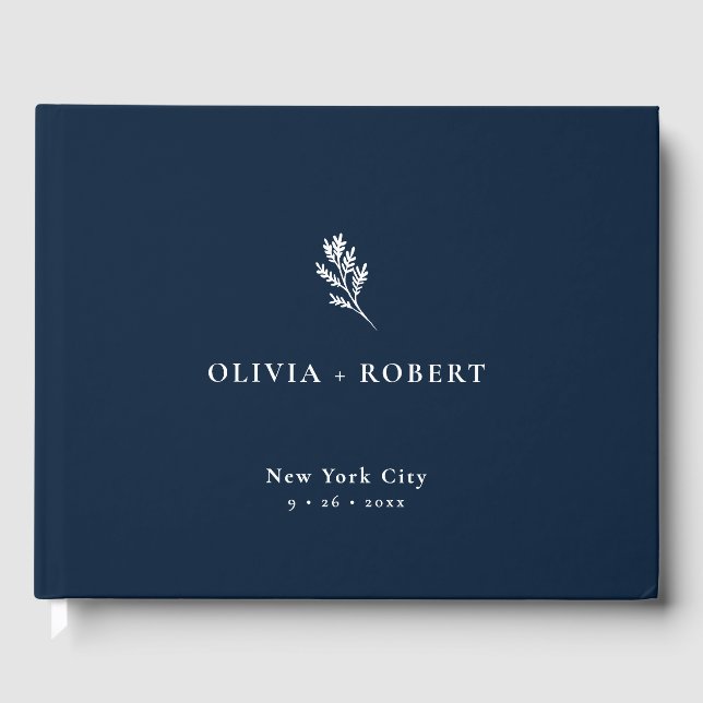 Livre D'or Elegant Minimalist Botanical Wedding (Recto)