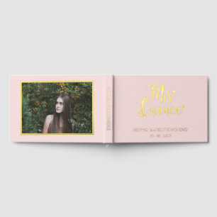 Livre D'or Elégant moderne Blush Photo Quinceañera