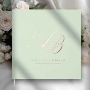 Livre D'or Élégant, Monogramme, Mariage