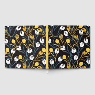 Livre D'or Élégant motif floral de Tulipe