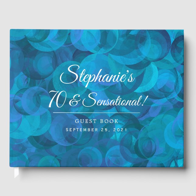 Livre D'or Elégant Ocean Blue 70 & Sensational Birthday Party (Recto)