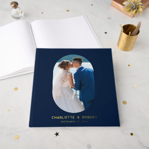 Livre D'or Elégant Ovale Photo Elégant Mariage Personnalisé