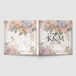 Livre D'or Élégant Pastel Vintage Arc Floral Mariage