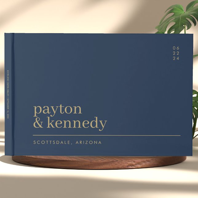 Livre D'or Elégant Personnalisé Avec Nom Mariage Réception (Créateur téléchargé)