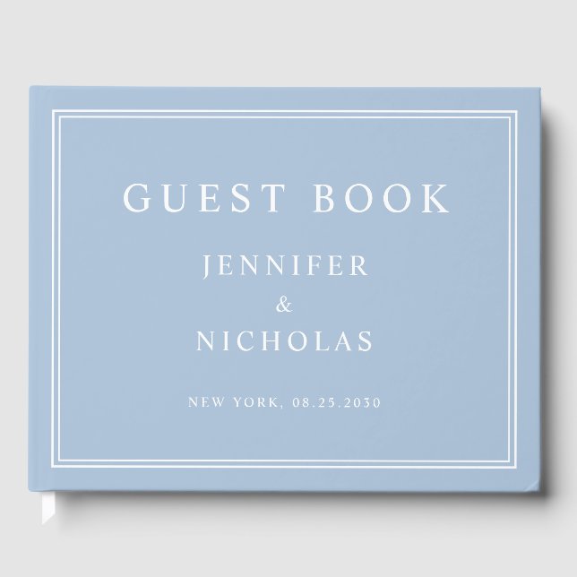 Livre D'or Elegant Powder Blue Wedding (Recto)