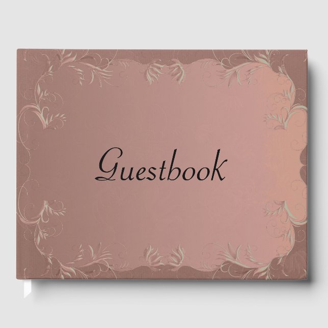 Livre D'or Élégant Rose Mariage or (Recto)
