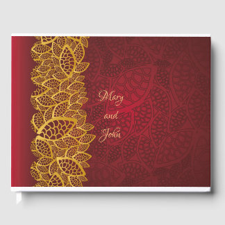 Livre D'or Elégant rouge et or