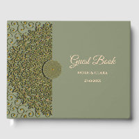 Elégant Sage moderne vert & or classique mandala G