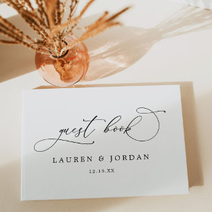 Livre D'or Élégant script de calligraphie Mariage photo