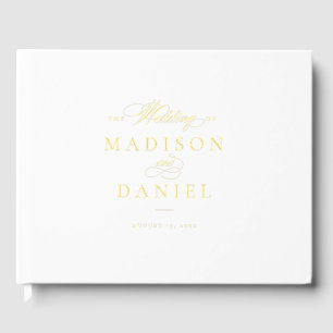Livre D'or Élégant script moderne Mariage classique