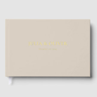 Livre D'or Elegant Simple Wedding | Linen Foil Design