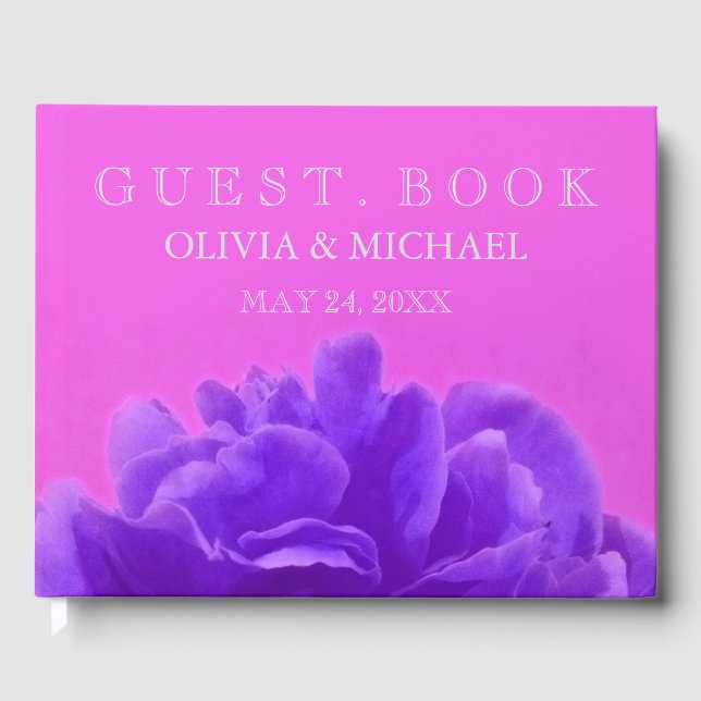 Livre D'or Élégant violet floral (Recto)