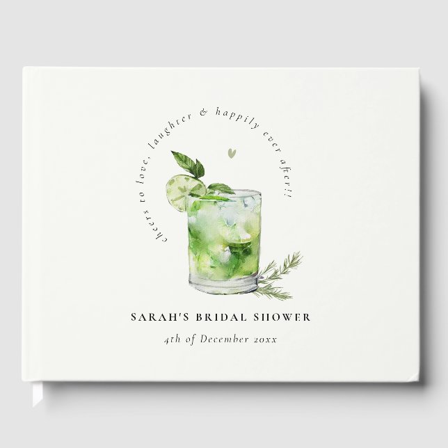 Livre D'or Élégante Fête des mariées de cocktails Green Marga (Recto)