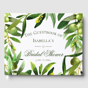 Livre D'or Elégante Fête des mariées de jardin d'été Olive Bo