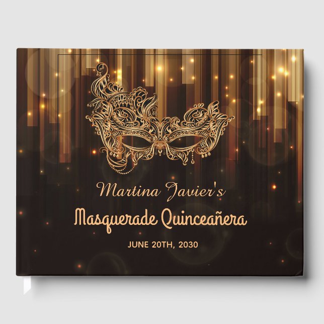 Livre D'or Elégante Masquerade Quinceañera 15e anniversaire (Recto)