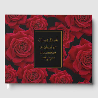 Livre D'or Élégante Rose rouge - Mariage