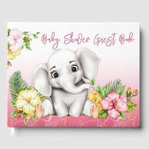 Livre D'or Elephant Safari Tropical Jungle Baby shower